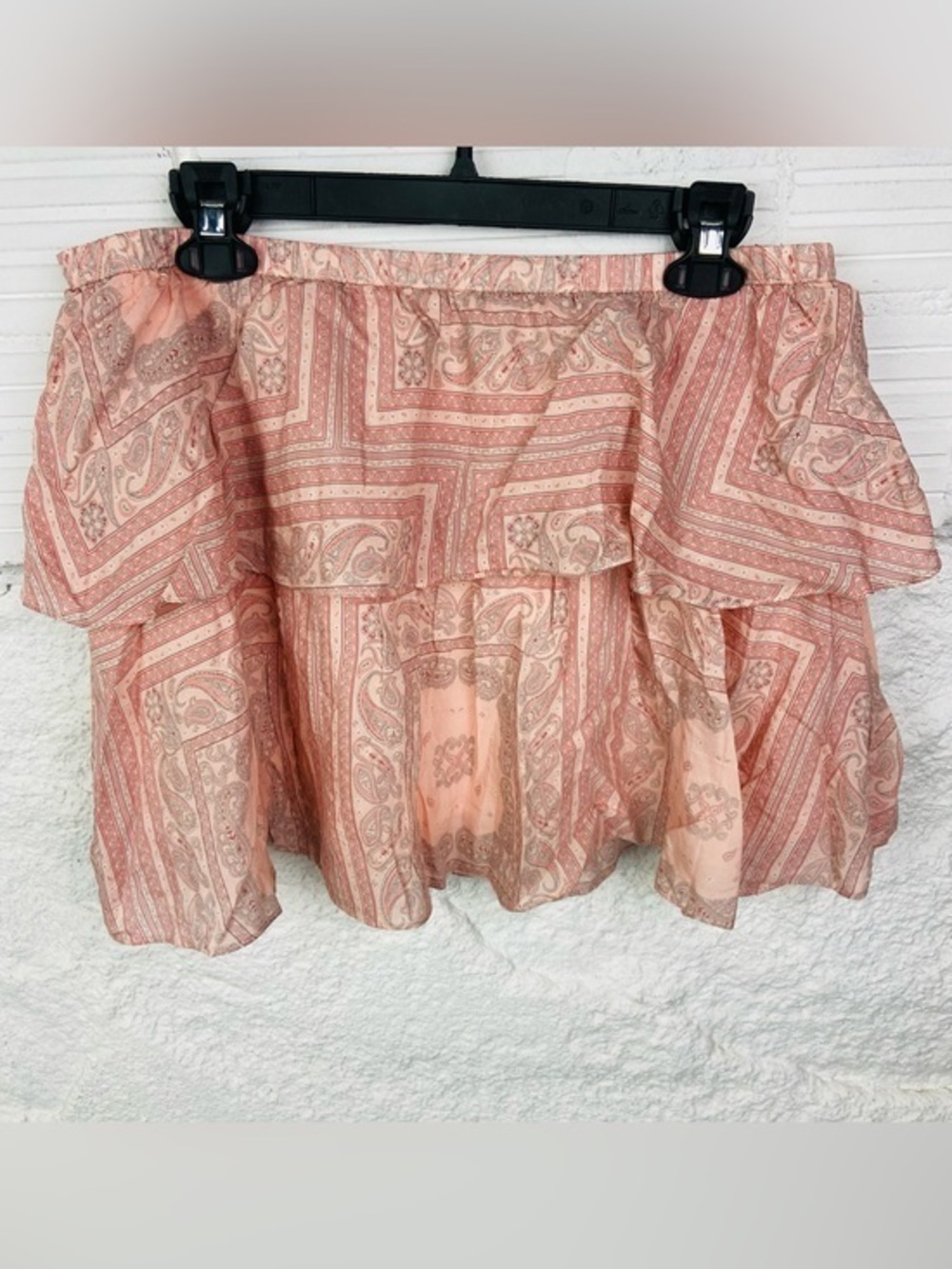NWT Universal Thread Paisley western Pink Bandana Print Mini Skirt size large